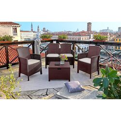 Set mobilier de gradina Bica Lido 2 Storage (Brown) Thumb