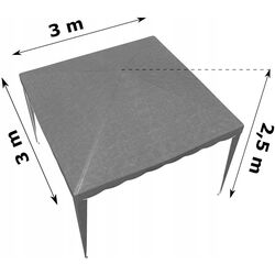 Pavilion de gradina Gotel L33E 3x3 (Grey) Thumb