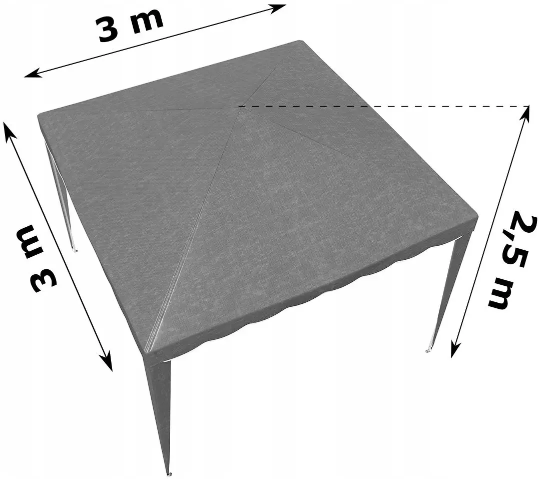 Pavilion de gradina Gotel L33E 3x3 (Grey) - 7