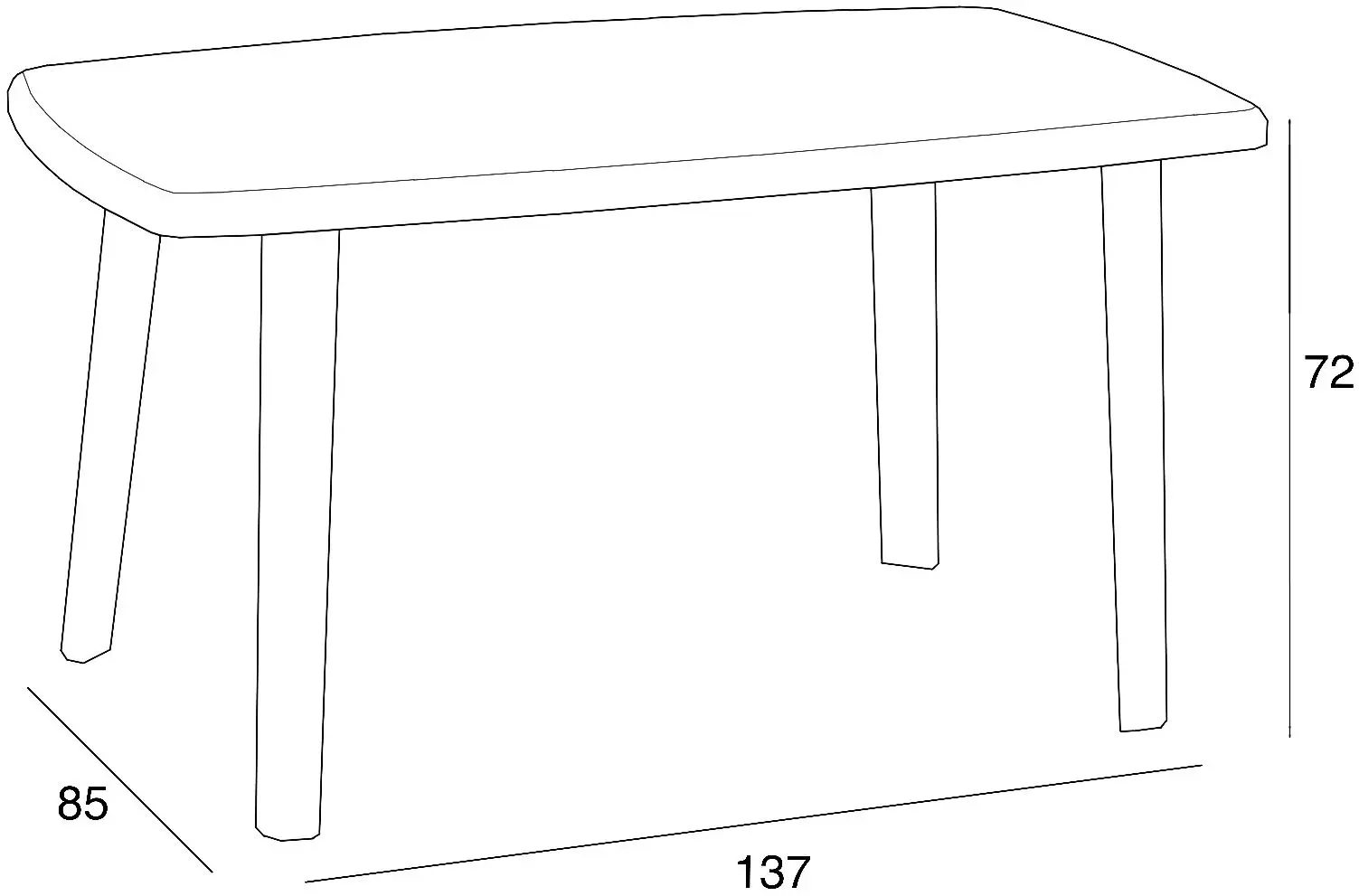 Masa Bica Cayman (White)