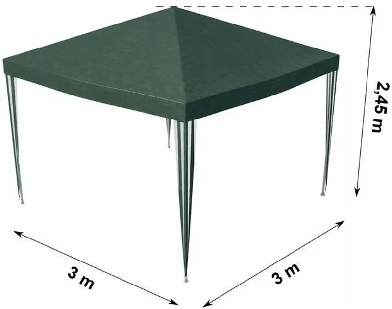 Pavilion de gradina Gotel L33 3x3 (Green) - 4