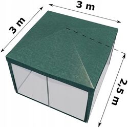 Pavilion de gradina Gotel L33B 3x3 (Green) Thumb
