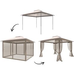 Pavilion de gradina Carruzzo Roma L33J (Beige) Thumb