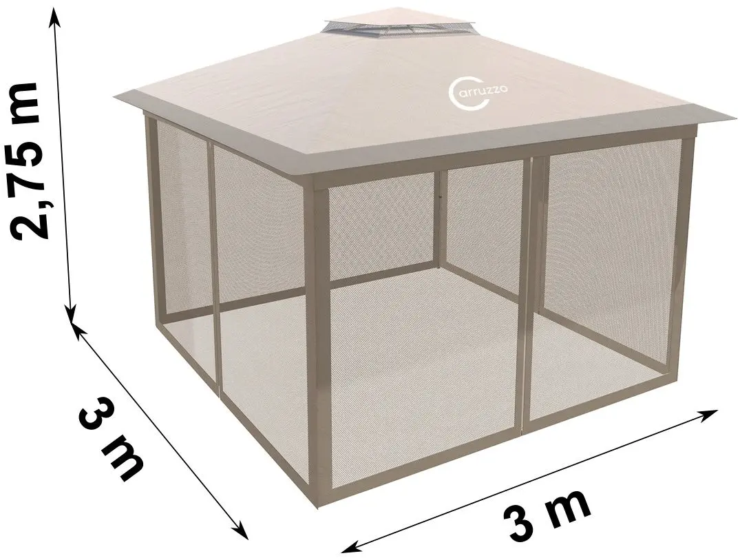 Pavilion de gradina Carruzzo Roma L33J (Beige) - 4