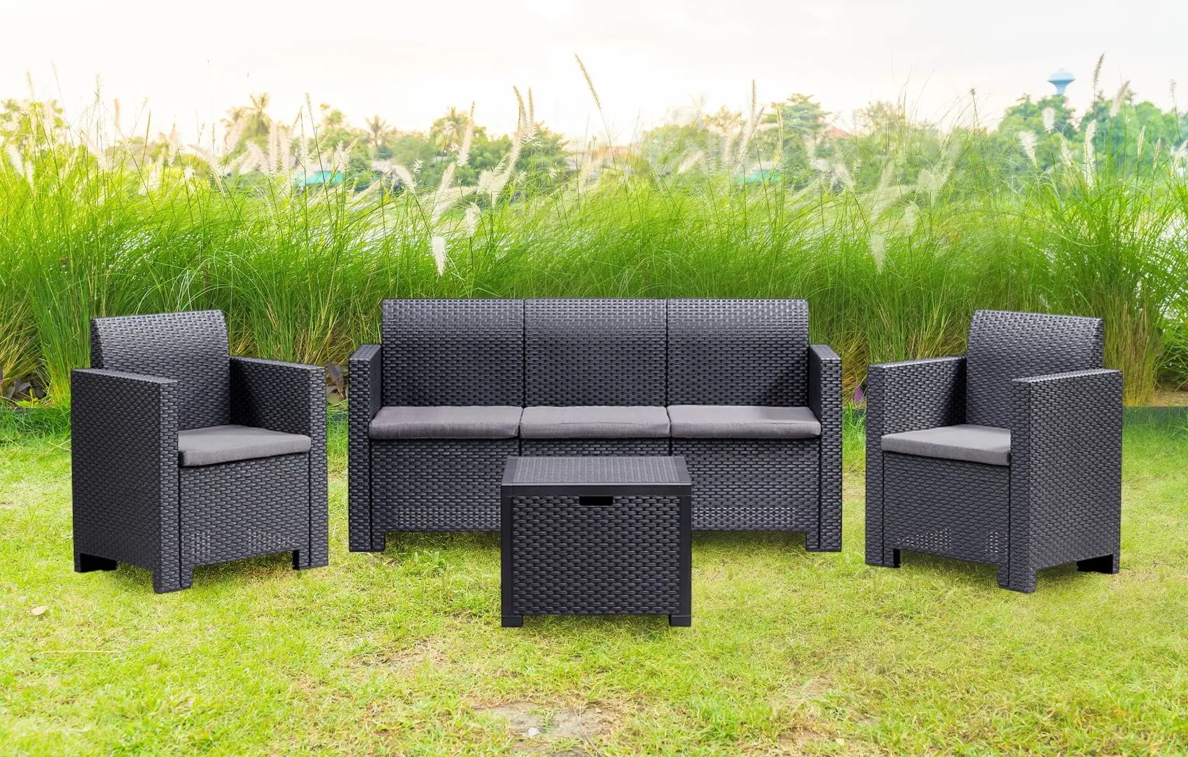 Комплект садовой мебели Bica Nebraska 3 (Graphite)