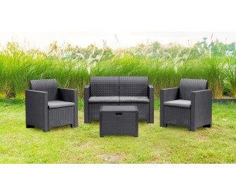 Set mobilier de gradina Bica Nebraska 2 (Graphite)