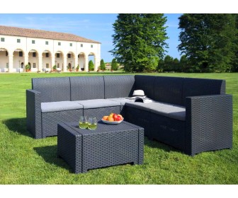 Set mobilier de gradina Bica Nebraska Corner (Graphite)