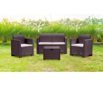 Set mobilier de gradina Bica Nebraska 2 (Brown)