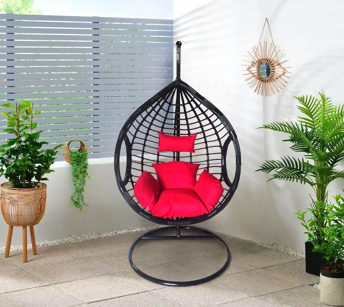 Fotoliu-cocon DeHome L24 (Black/Red)