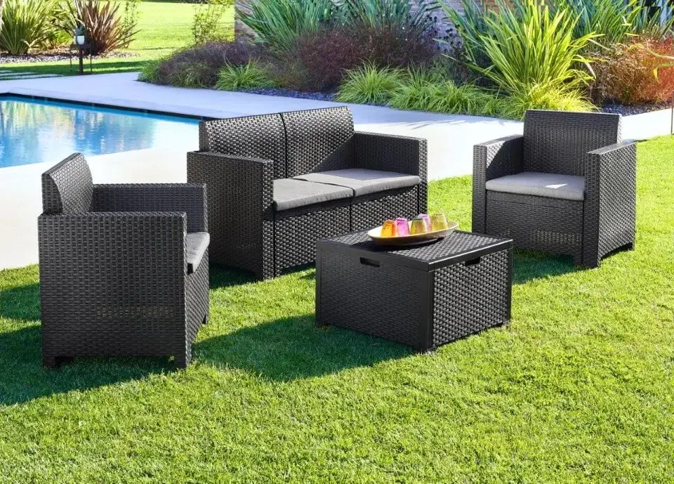 Set mobilier de gradina Bica Nebraska 2 (Graphite)