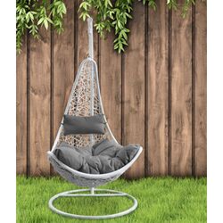 Fotoliu-cocon GardenLine  FAT1167 (White/Dark Grey)