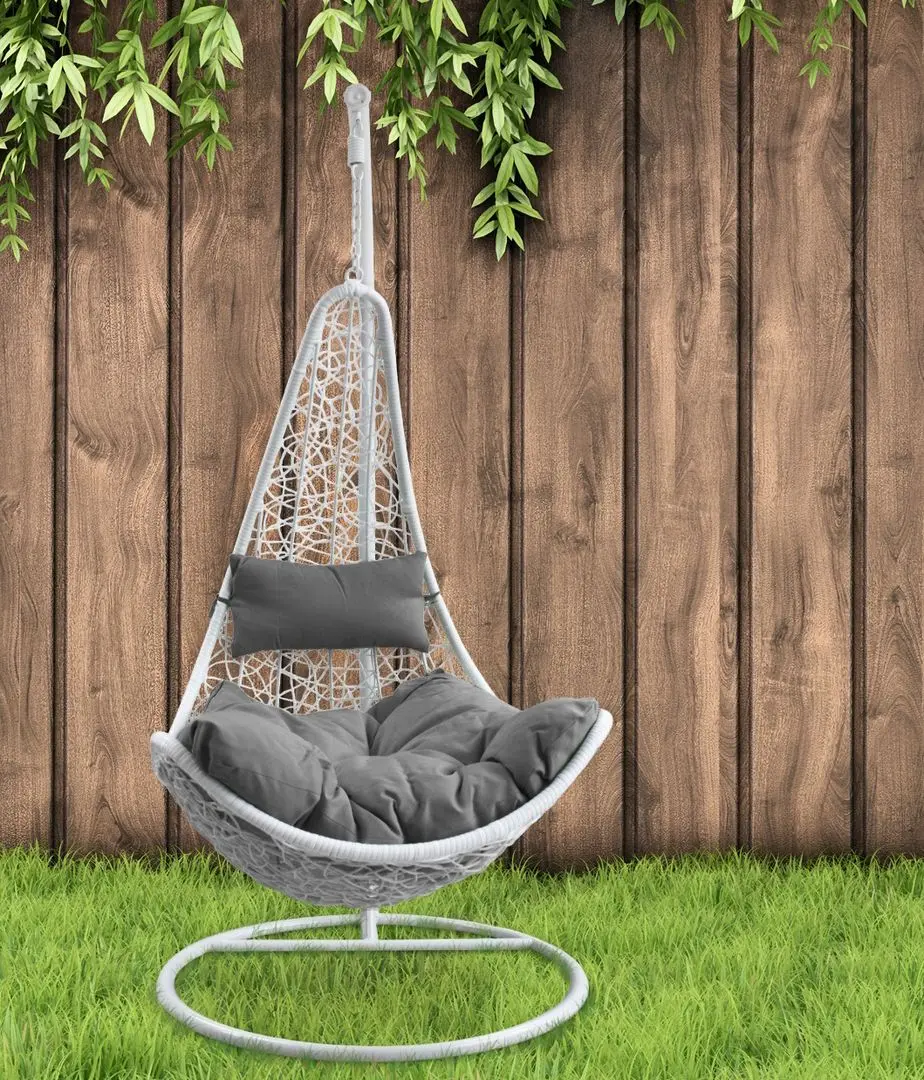 Fotoliu-cocon GardenLine  FAT1167 (White/Dark Grey)