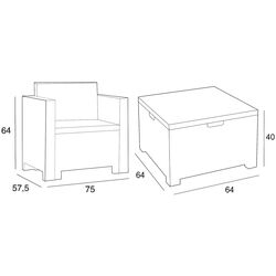 Set mobilier de gradina Bica Colorado Terrace (Graphite) Thumb