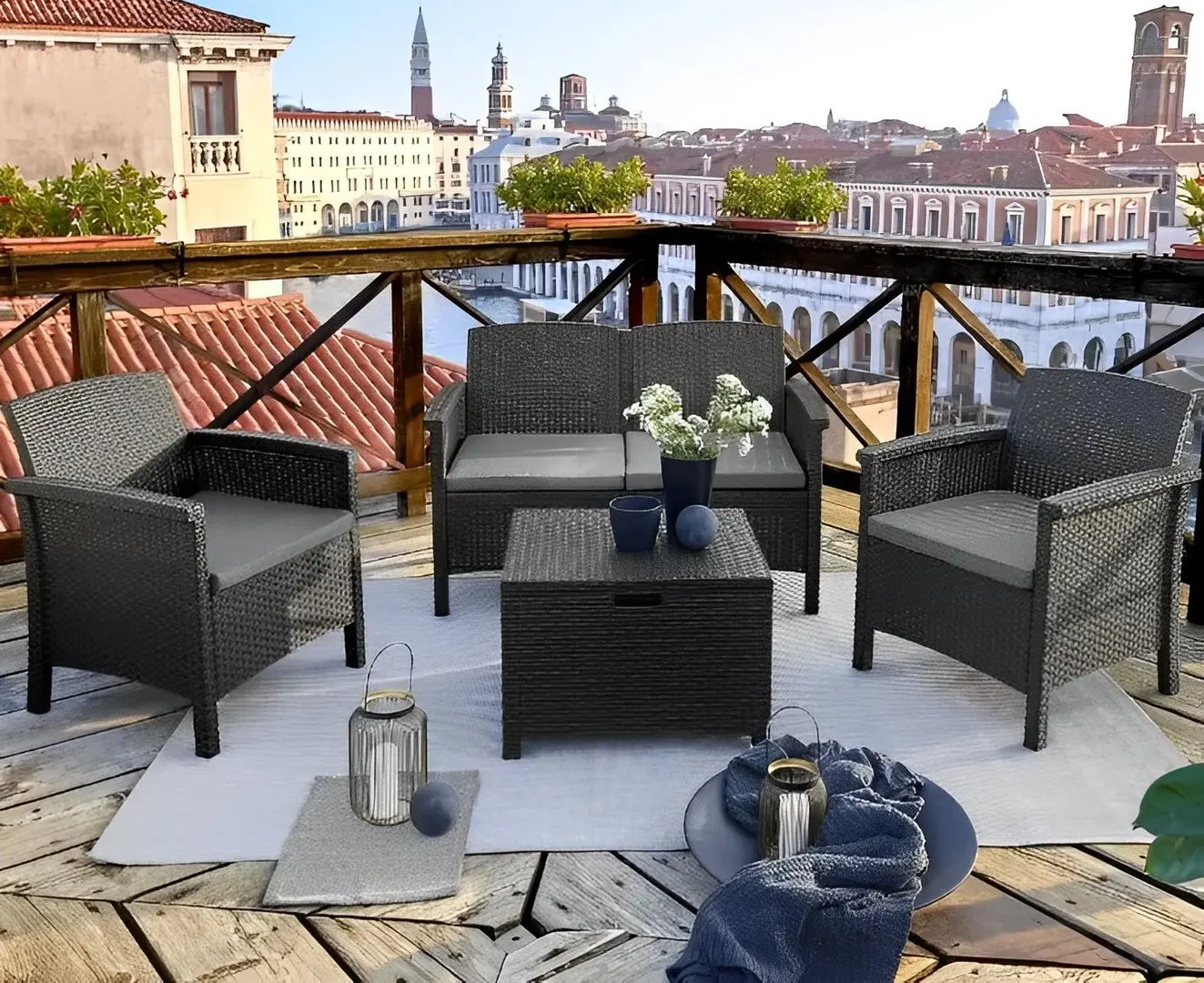 Set mobilier de gradina Bica Venezia 2 (Graphite)