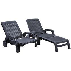 Sezlong Bica Miami (Anthracite) Thumb