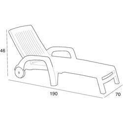 Sezlong Bica Miami (Anthracite) Thumb