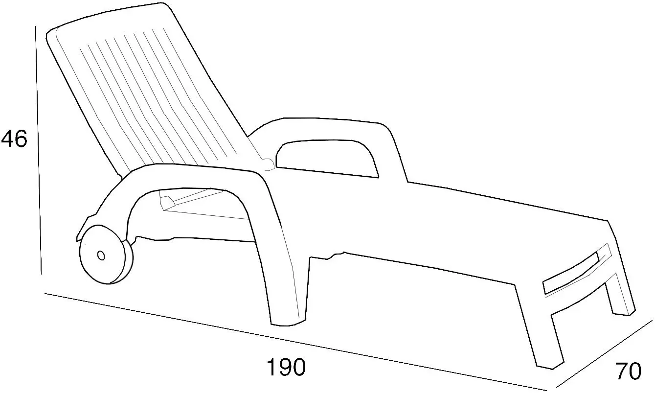 Sezlong Bica Miami (Anthracite)