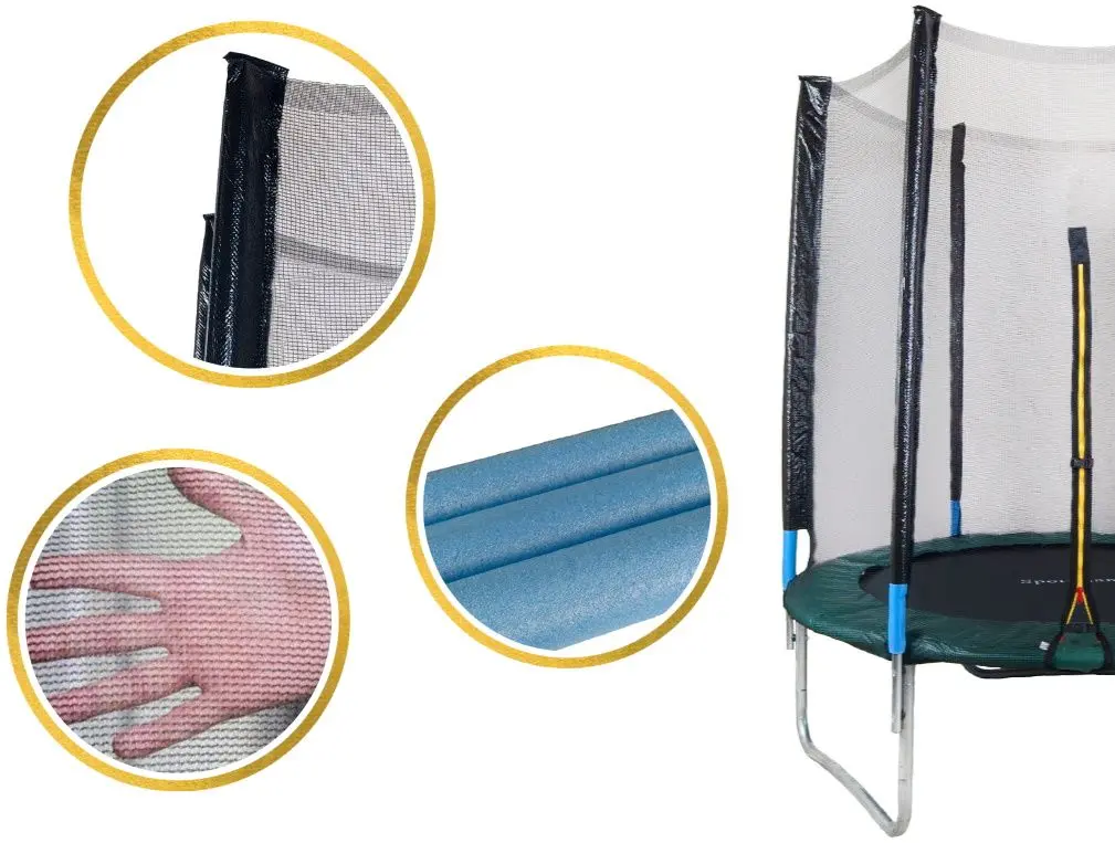 Trambulina cu plasa de protectie Sportmann SM3001 (Black/Green)