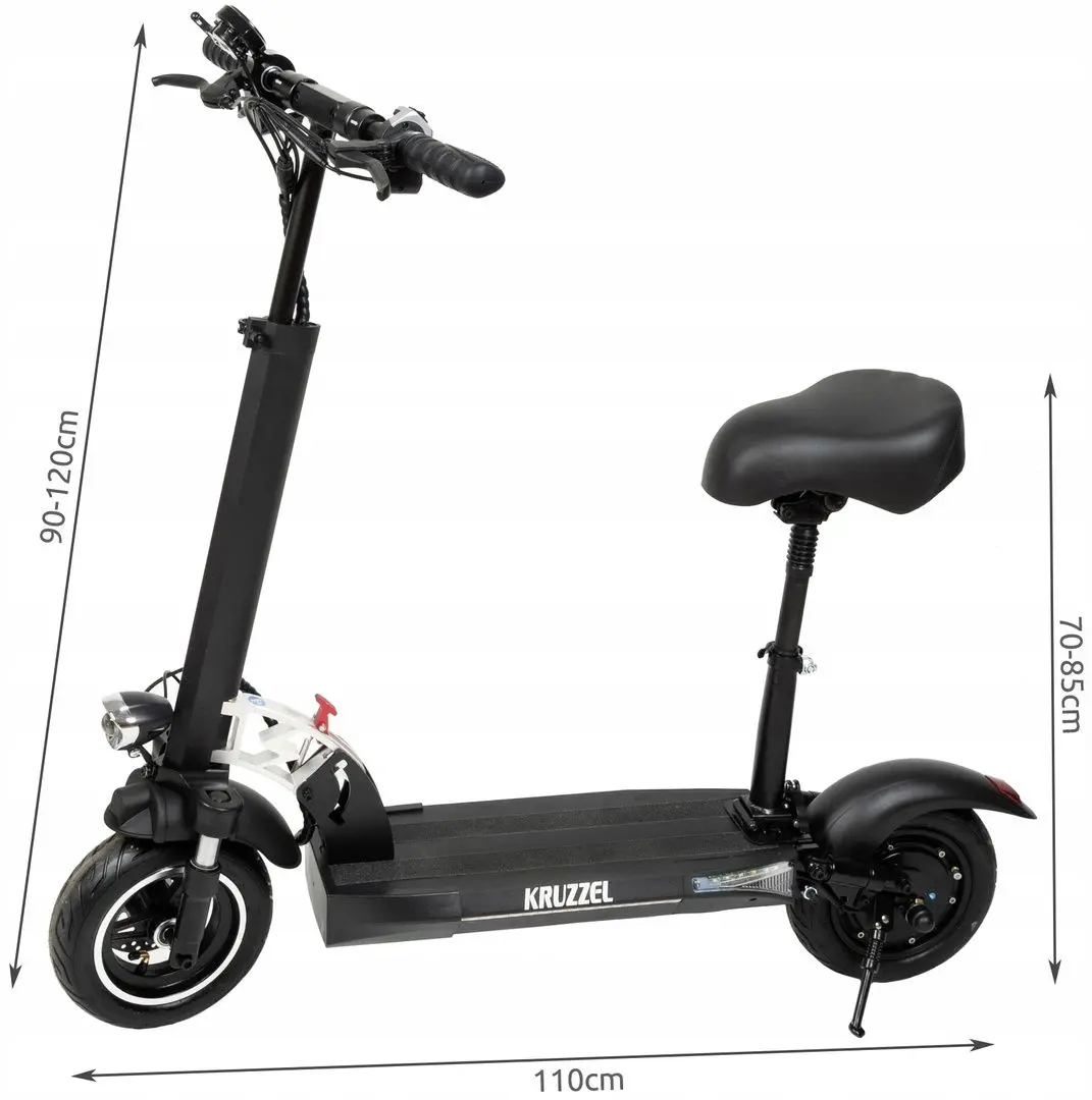 Электросамокат с сиденьем Kruzzel H14893 (Black) - 13