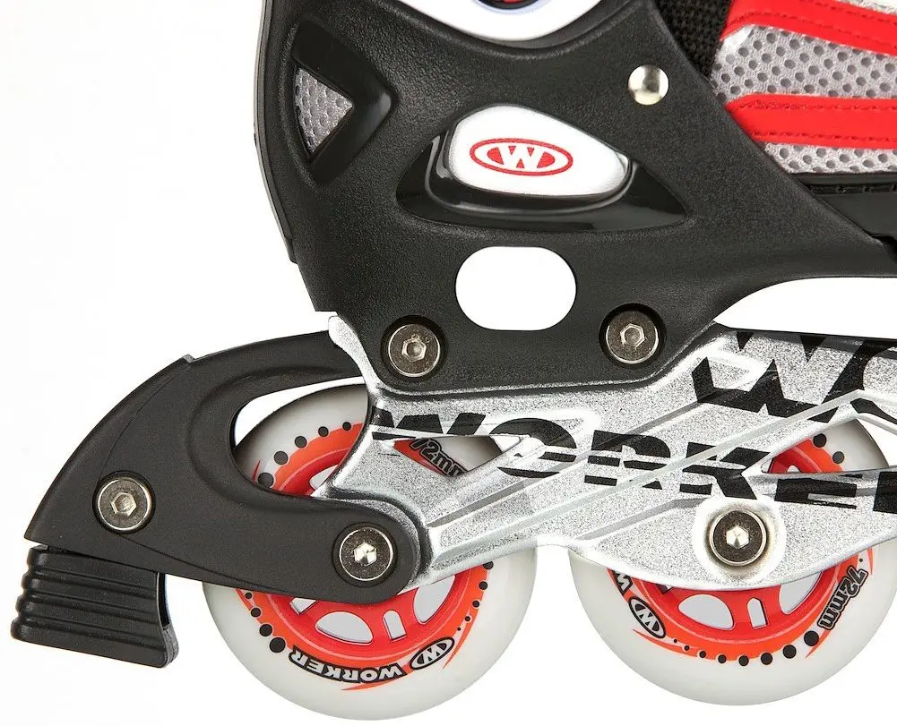 Patine cu rotile 2in1 Worker Nolan 37-40 (White/Red) - 2