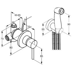 Гигиенический душ Kludi Bozz 389990576 (Chrome) Thumb