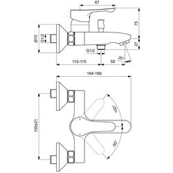 Душевой гарнитур Ideal Standard Alpha BD004AA (Chrome) Thumb