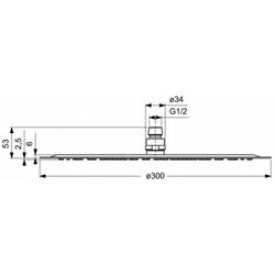 Верхний душ Ideal Standard Idealrain Luxe B0385MY (Inox) Thumb