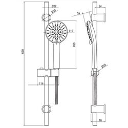 Set de dus Deante Neo Joko NBJ 05JK (Chrome) Thumb