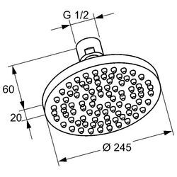 Верхний душ Kludi A-QA 6651105-00 (Chrome) Thumb