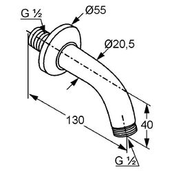 Suport pentru dus Kludi A-QA DN 15 Thumb