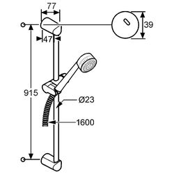 Душевой гарнитур Kludi Zenta 2S 900 мм Thumb