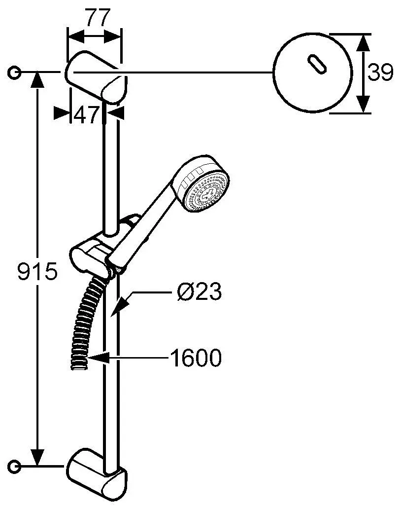 Душевой гарнитур Kludi Zenta 2S 900 мм - 2