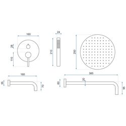 Set de dus Rea Lungo P4112 (Black) Thumb