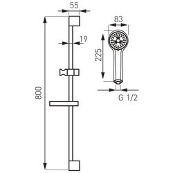 Душевой гарнитур Ferro Soleno N300A (Chrome) Thumb