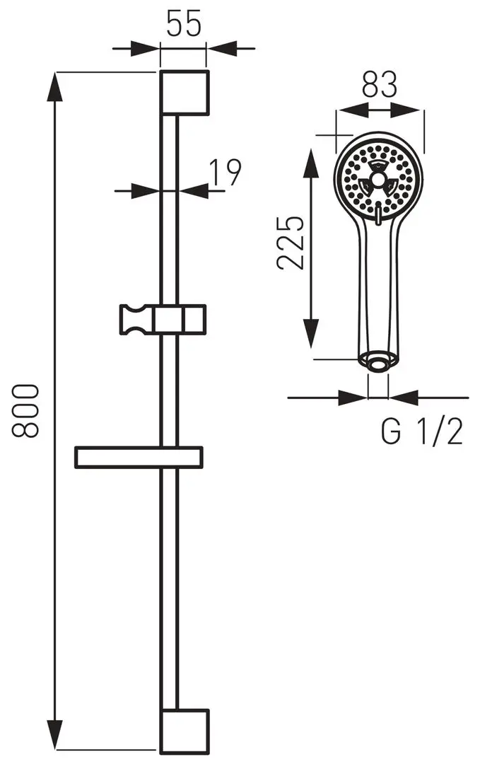 Душевой гарнитур Ferro Soleno N300A (Chrome) - 2