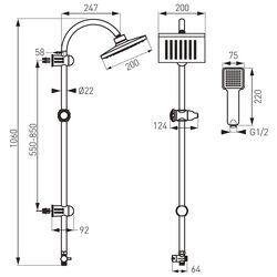Set de dus Ferro Squerto NP22 (Chrome) Thumb
