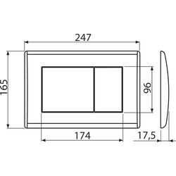 Кнопка смыва Alcaplast M271 (Chrome) Thumb