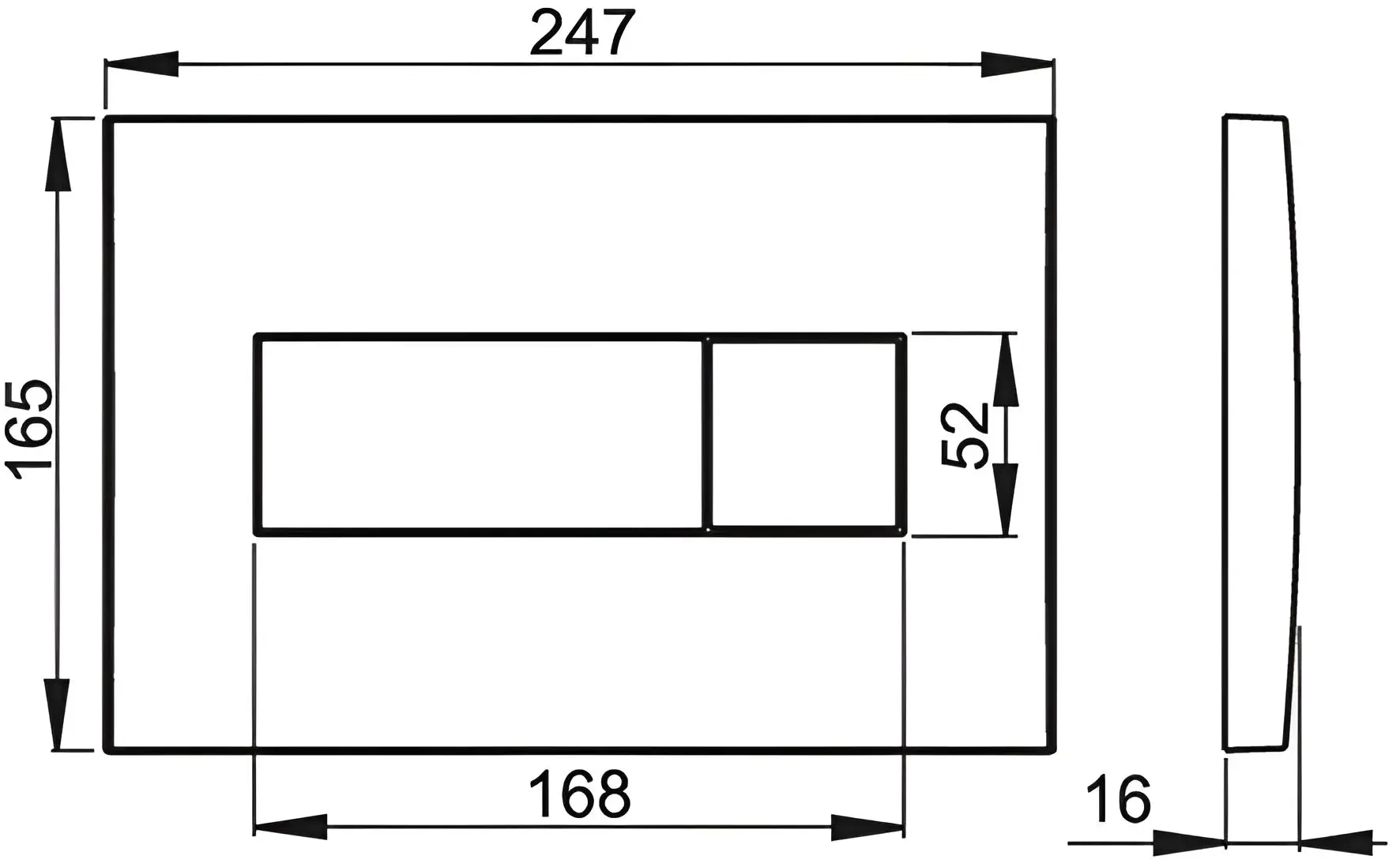 Кнопка смыва Alcaplast M371 (Chrome)