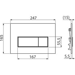 Кнопка смыва Alcaplast M578 (Black) Thumb
