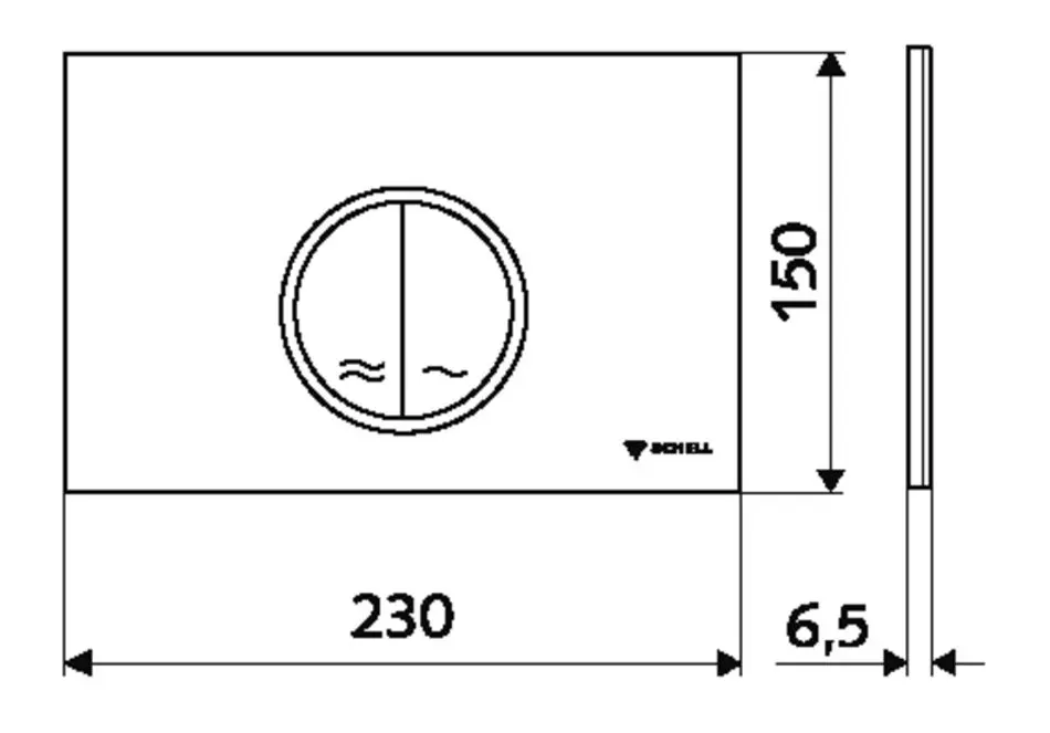 Кнопка смыва Schell Circum 031191599 (White) - 3
