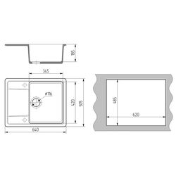 Chiuveta Gamma Stone GS-15 (Beige) Thumb