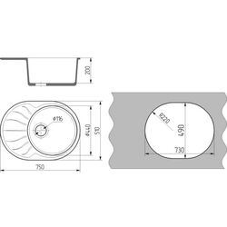 Chiuveta Gamma Stone GS-23 (Black) Thumb