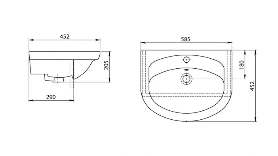 Умывальник Santeri Интакт 58 - 2