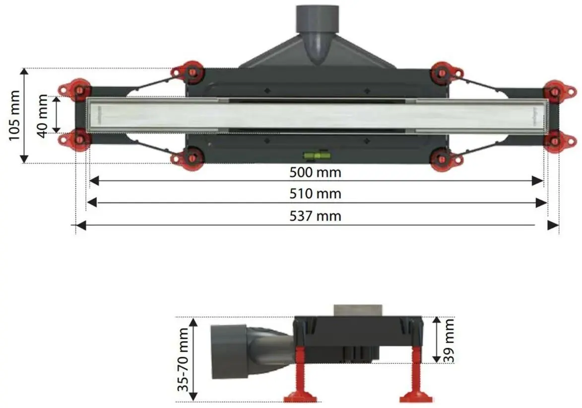 Душевой трап Wirquin So Low 30721187 500x40 (Chrome) - 2