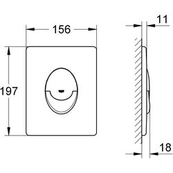 Кнопка смыва Grohe Skate Air 38505SH0 (Alpine White) Thumb