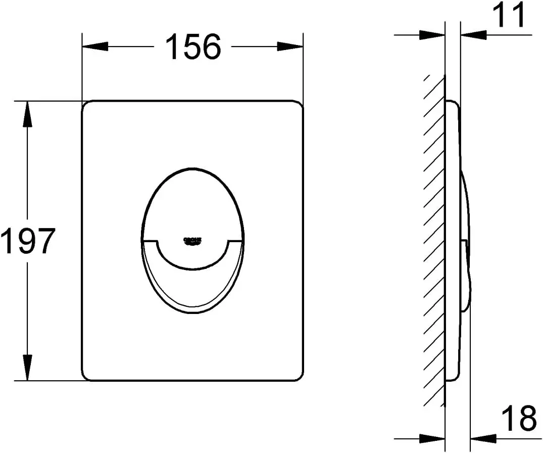 Кнопка смыва Grohe Skate Air 38505SH0 (Alpine White)