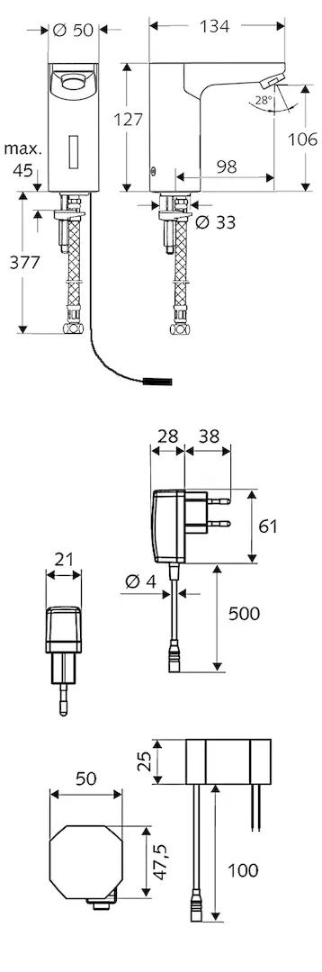 Baterie SCHELL Celis E HD-K (умывальник) - 2