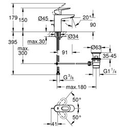 Смеситель для умывальника Grohe BauLoop 23335000 (Chrome) Thumb