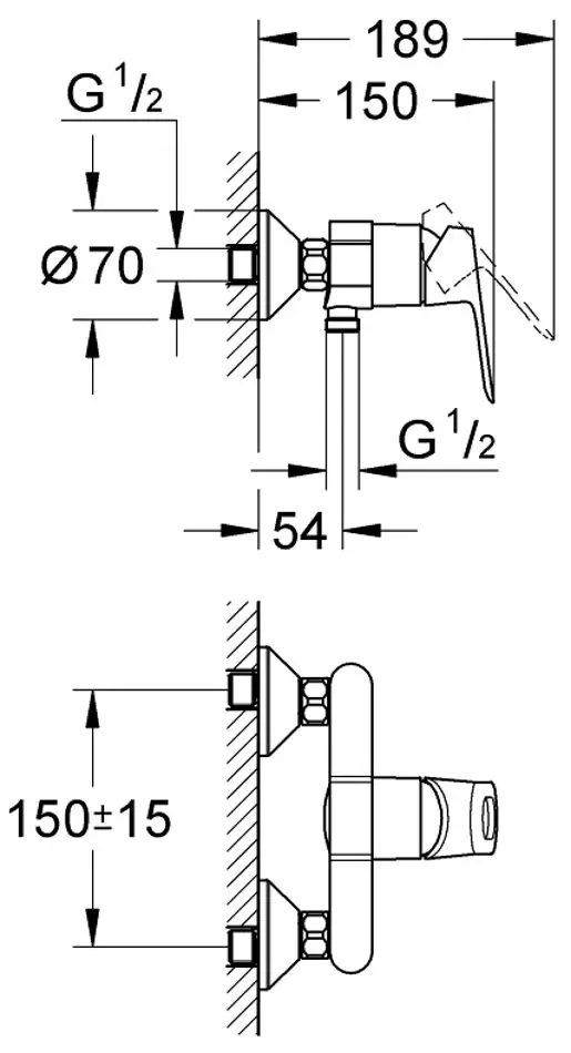 Смеситель для душа Grohe BauLoop 23340000 (Chrome) - 2