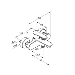 Смеситель Kludi Objekta 326530575 (ванна/ душ) Thumb
